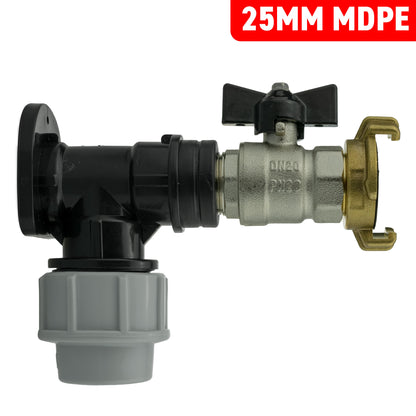 MDPE Wall Backplate + GEKA Bib Valve