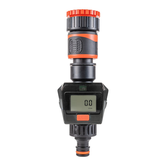 Water Flow Meter, Orange & Black