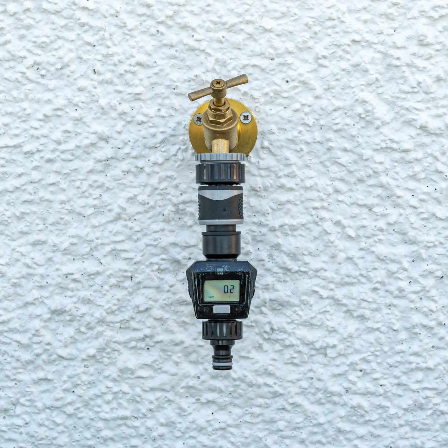 Water Flow Meter, Grey & Black