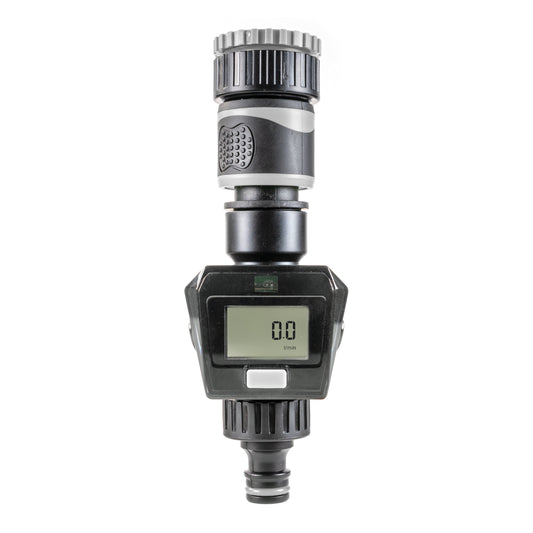 Water Flow Meter, Grey & Black