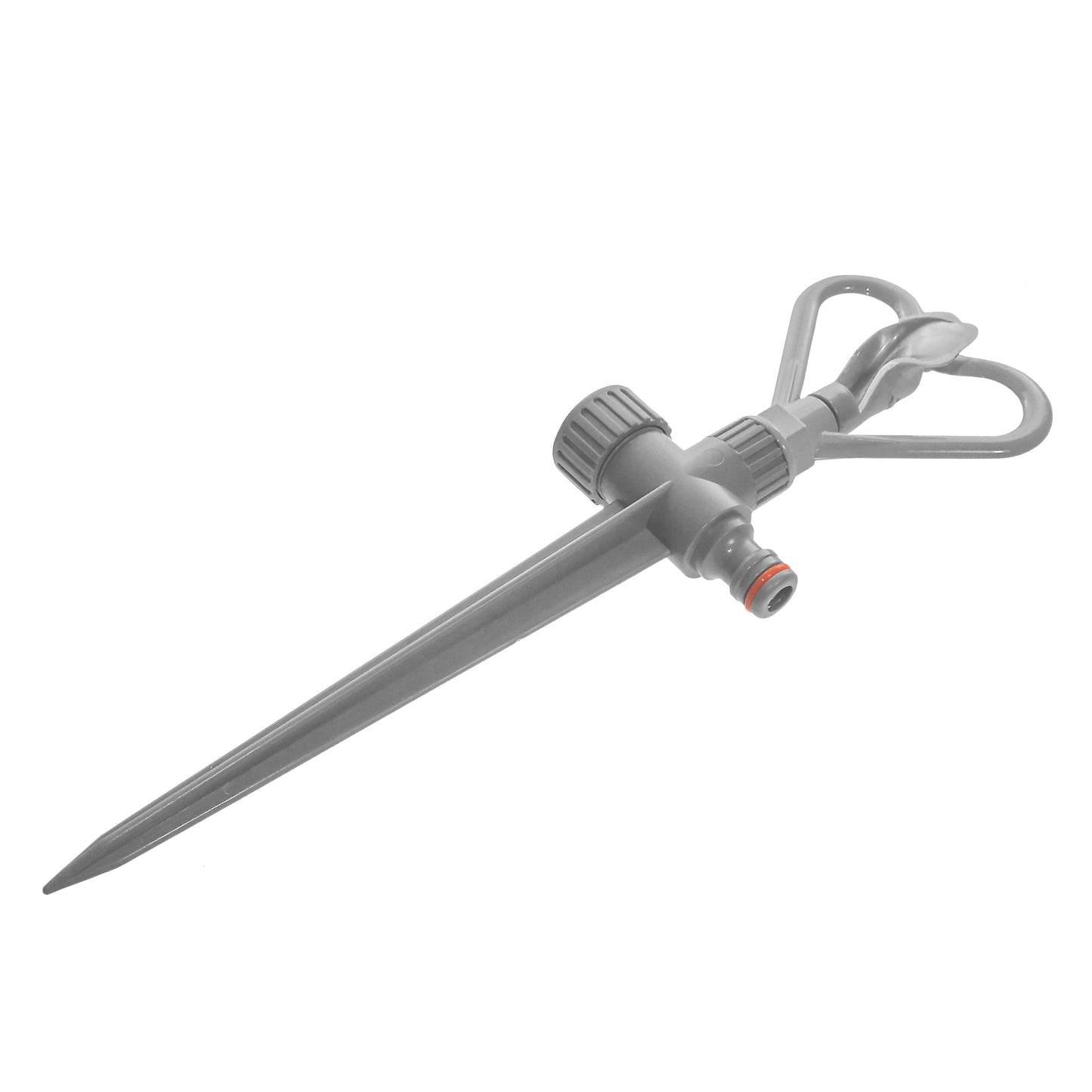 Rotary Butterfly Lawn Sprinkler on Spike, White line