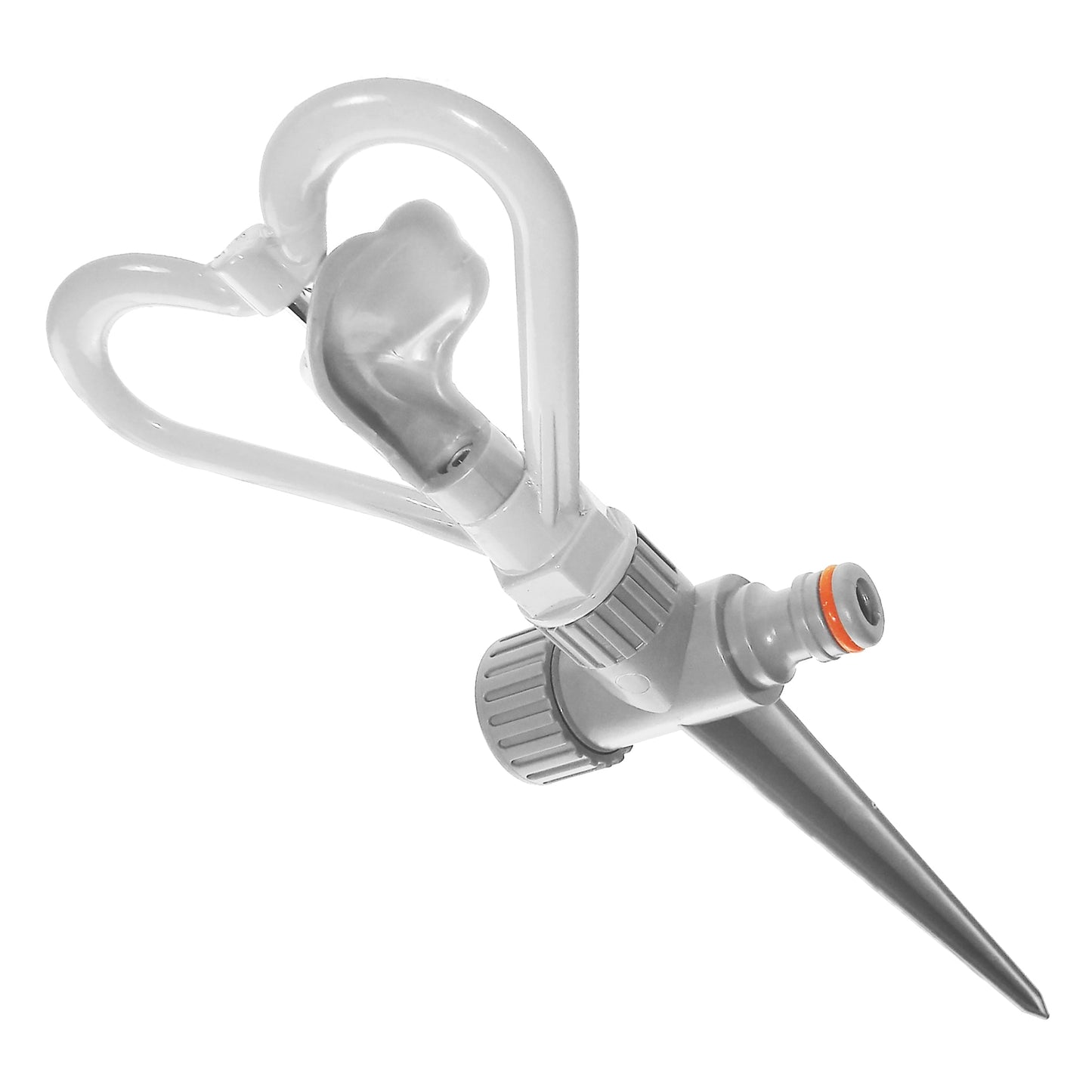 Rotary Butterfly Lawn Sprinkler on Spike, White line