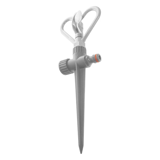 Rotary Butterfly Lawn Sprinkler on Spike, White line