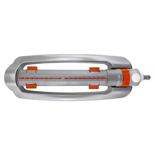Heavy-Duty Metal Oscillating Sprinkler, White line