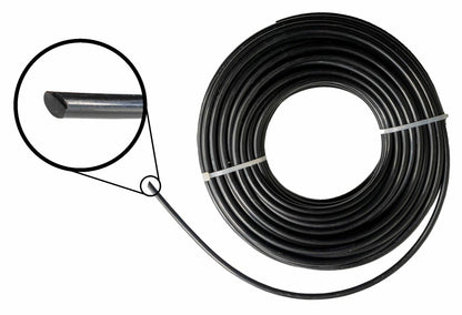 15m Black Rounded Trimmer Line, 2mm