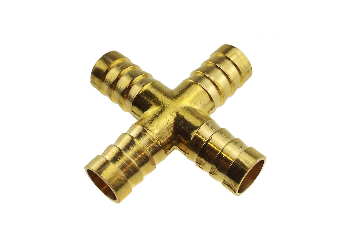 Brass 4-way Cross Splitter, 12mm