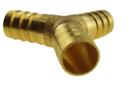 Brass 3-way Lateral Y-Tee Splitter, 10mm