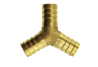 Brass 3-way Lateral Y-Tee Splitter, 6mm