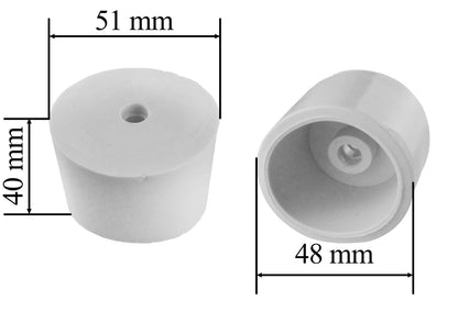 Vented Rubber Demijohn Bung Cork, 51mm/ 48mm