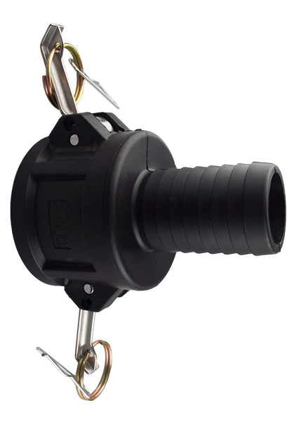 Type C Camlock Pipe Connector, 2" - 1.5" Barb