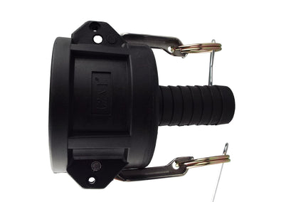 Type C Camlock Pipe Connector, 2" - 1" Barb
