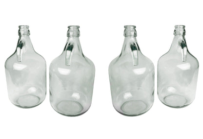 5L Clear Glass Demijohn Bottles, Box of 4