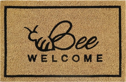 Coir Doormat, 60cm x 40cm - 'Bee Welcome'
