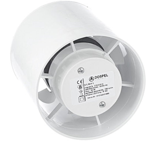 Euro Axial Bathroom Extraction Fan, 100mm