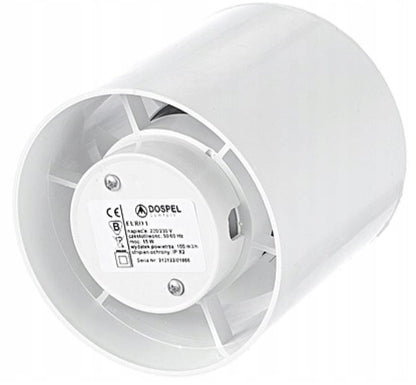 Euro Axial Bathroom Extraction Fan, 100mm