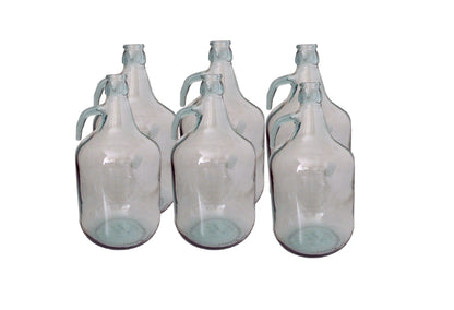 5L Clear Glass Demijohn Bottles, Box of 6