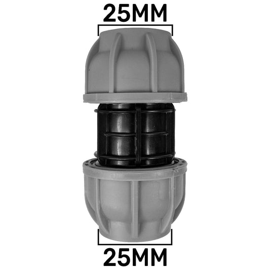 MDPE Straight Connector Coupling, 25mm