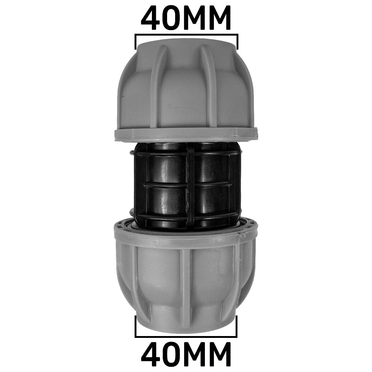 MDPE Straight Connector Coupling, 40mm