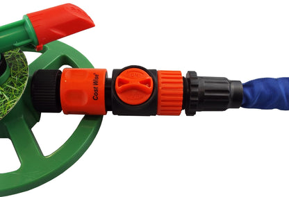 3/4" BSPF to Hosepipe Tap Connector with Valve, Black