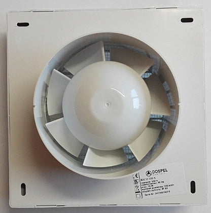 Rico Axial Bathroom Extraction Fan with Timer & Humidistat, 100mm