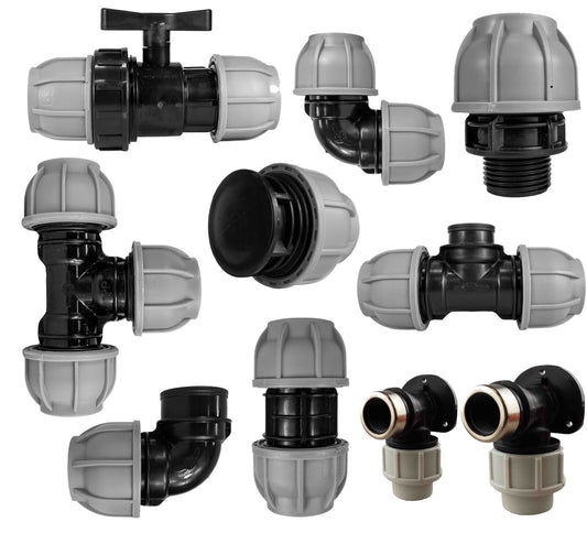 MDPE Compression Connector Fittings