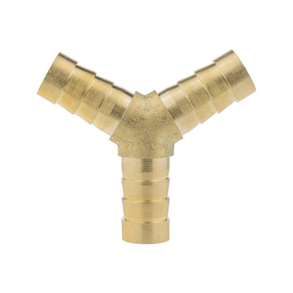 Solid BRASS Barbed Tee Y-Splitter Connectors for Air, Gas, Pressure Compressor