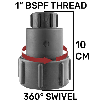 10CM EXTENSION Outlet S60X6 Water Tank 360 Free Swivel 1/2", 3/4" 1" BSPF Thread