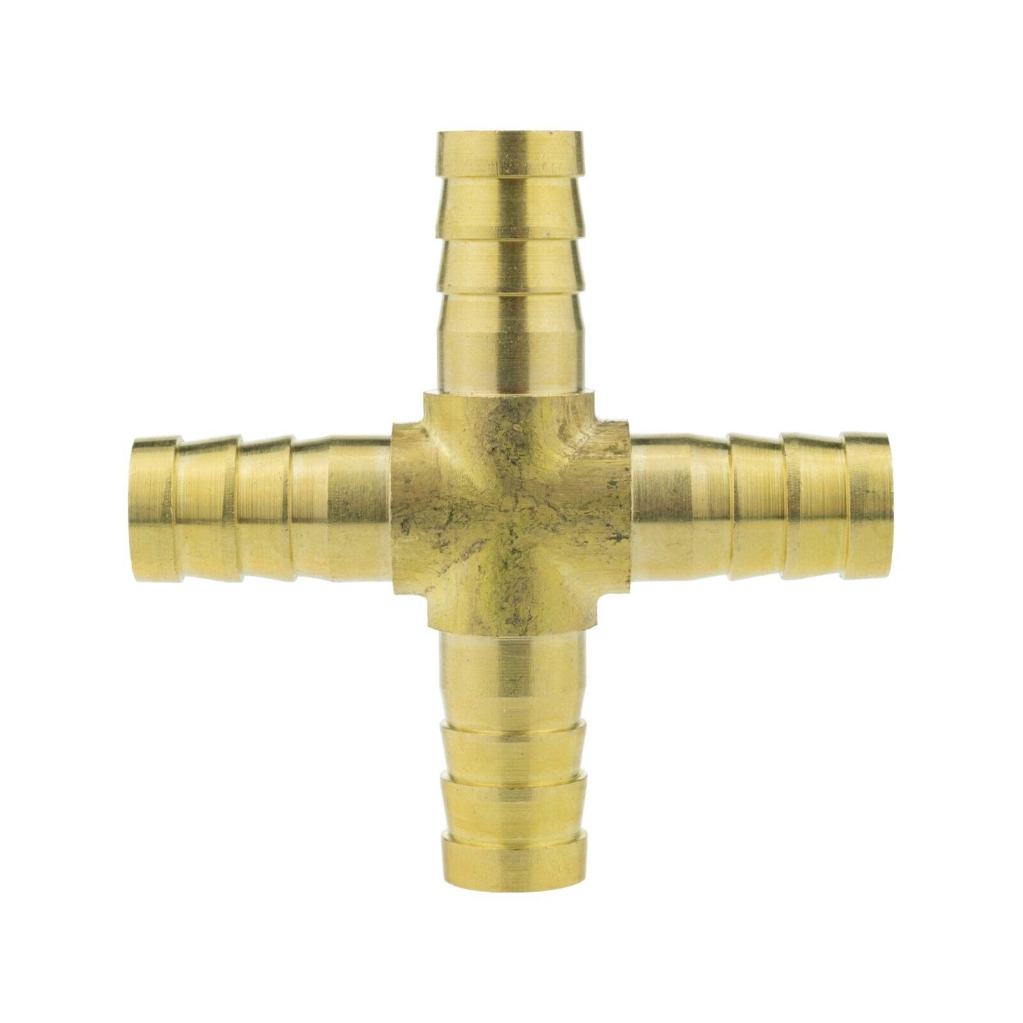 Solid BRASS Barbed 4-Way Compressor Splitter Connector for Pressure Air Gas Oil