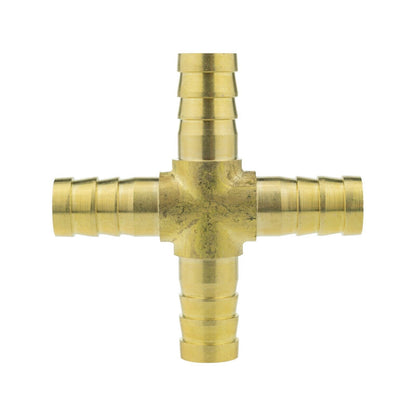 Solid BRASS Barbed 4-Way Compressor Splitter Connector for Pressure Air Gas Oil