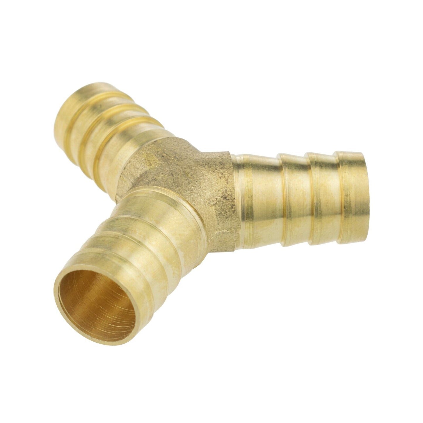 Solid BRASS Barbed Tee Y-Splitter Connectors for Air, Gas, Pressure Compressor