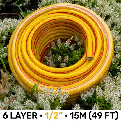 15m Royal Gold 6 Layer Heavy Duty 1/2" Hose Pipe