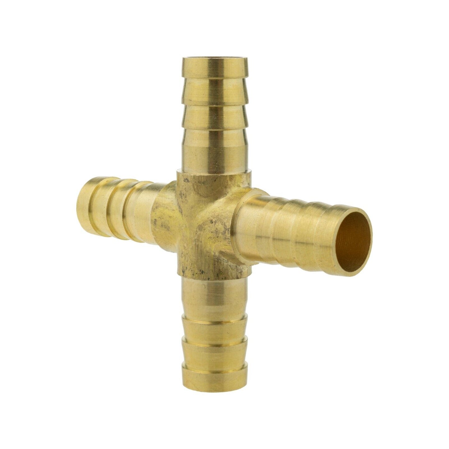 Solid BRASS Barbed 4-Way Compressor Splitter Connector for Pressure Air Gas Oil