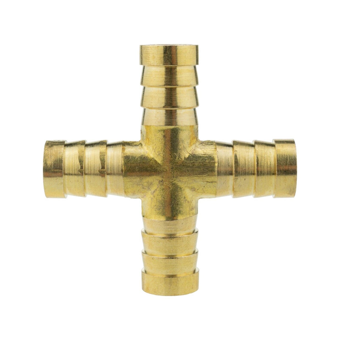 Solid BRASS Barbed 4-Way Compressor Splitter Connector for Pressure Air Gas Oil