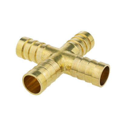 Solid BRASS Barbed 4-Way Compressor Splitter Connector for Pressure Air Gas Oil