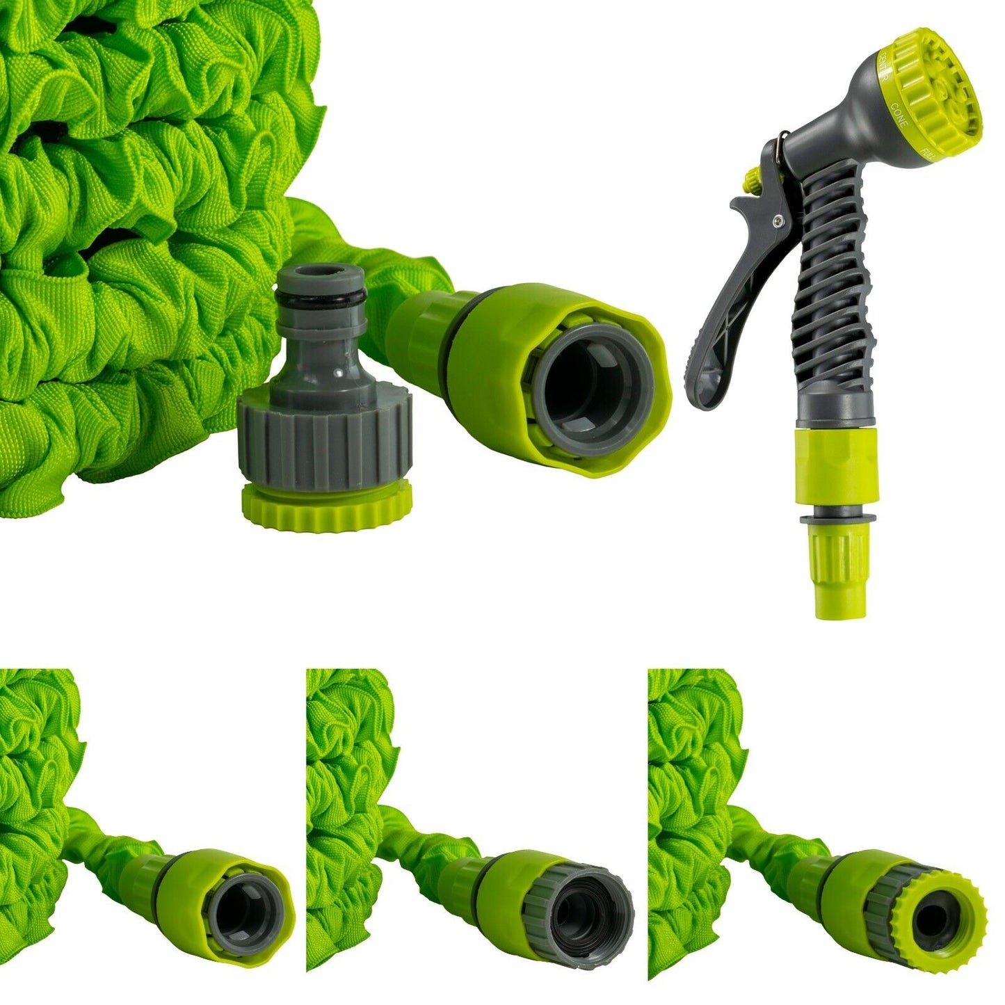 49FT-148FT Heavy Duty Expandable Flexible Garden Magic Water Hose Pipe Spray Gun