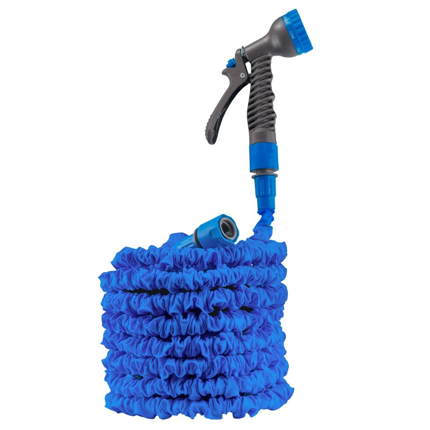 Blue Heavy Duty Expandable Flexible Garden Magic Water Hose Pipe With Spray Gun