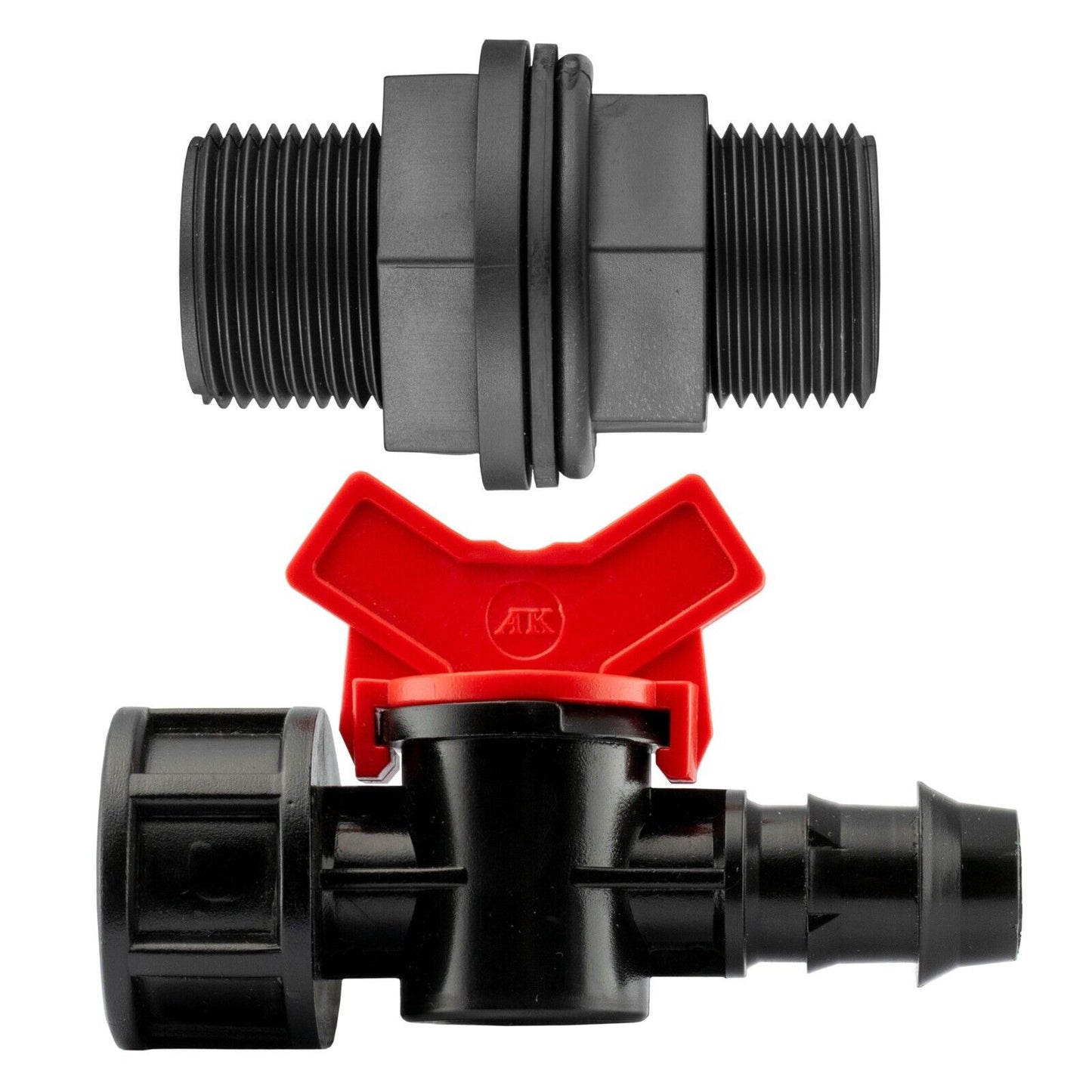 Water Butt Adapter Valve Outlet 3/4" BSP to 13/16mm LDPE 1/2" Porous Connector