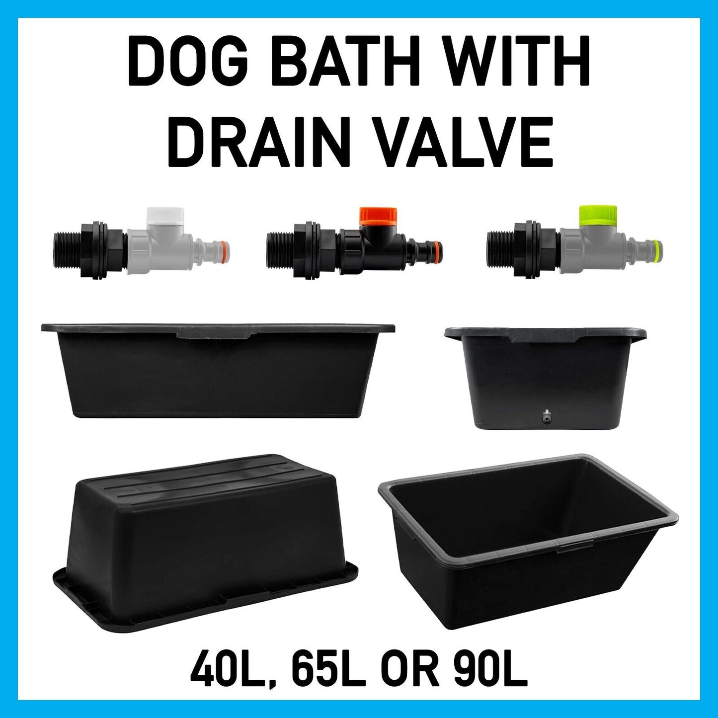 Dog Wash Pet Bath with Drain Valve (Small/ Medium/ Large)