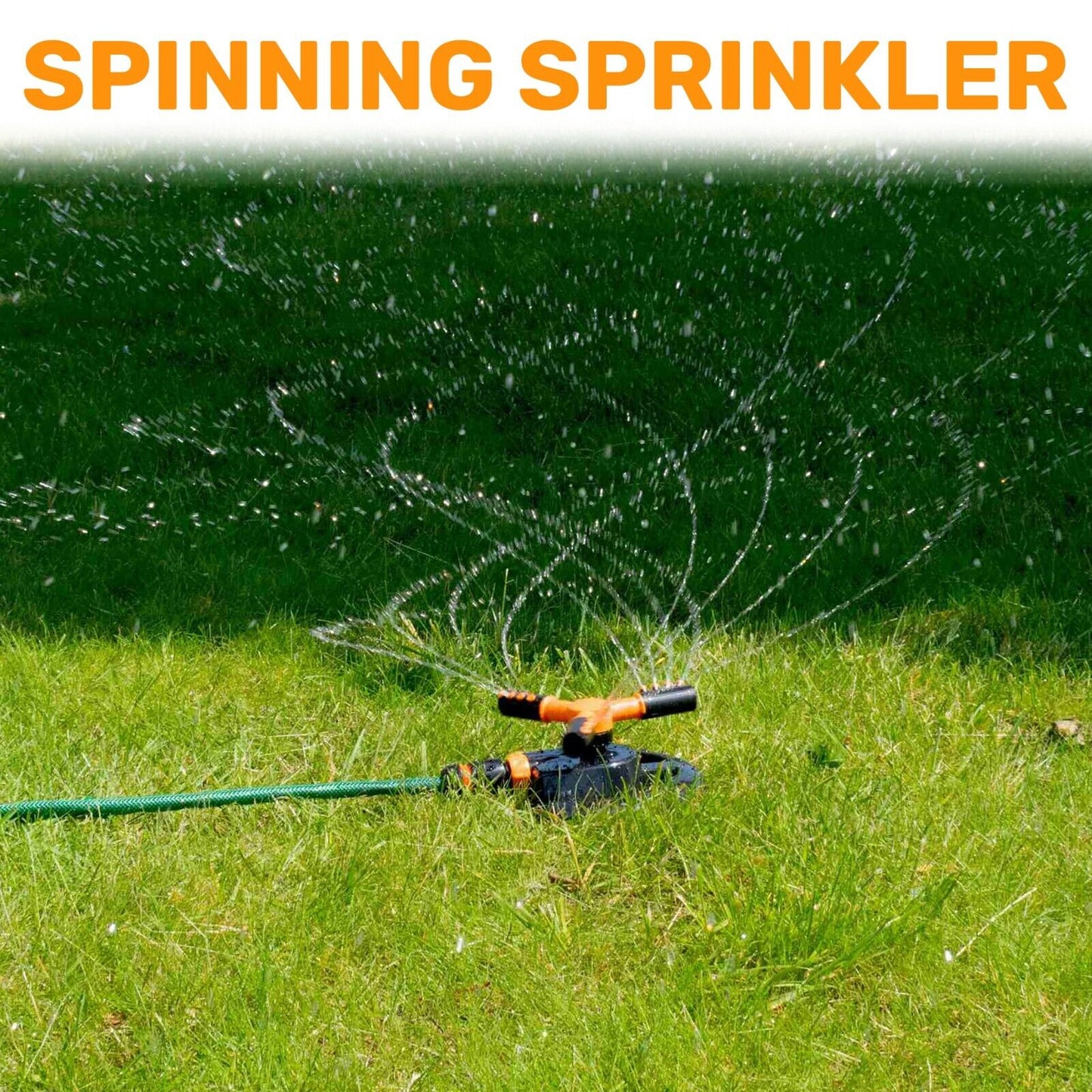 Garden Lawn Plants Water Automatic Sprinkler Spray Rotating 360 + FREE CONNECTOR