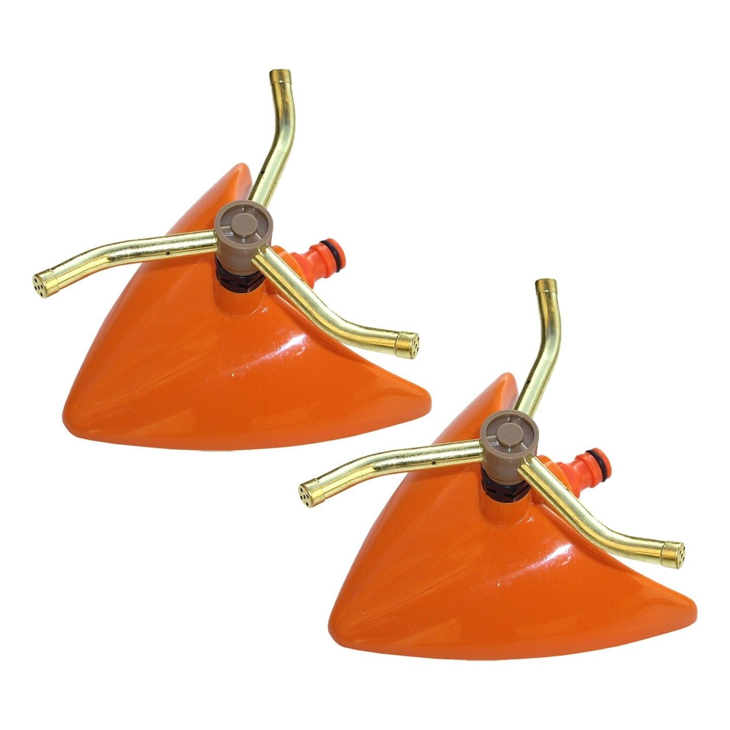 Leaf Sprinkler Orange Rotating Small Lawn Garden Plants Watering Spinning 2 PACK