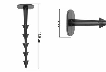 50 Ground Cover Weed Membrane Pegs Barbed Fixing Fabric Anchor Garden Landscape