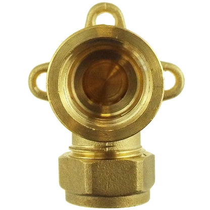 Brass Compression Wall Mount with On/Off Valve & Click Lock Quick Connector