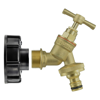 IBC TANK ADAPTER S60X6 60MM COARSE THREAD BRASS GARDEN TAP QUICK HOSEPIPE OUTLET