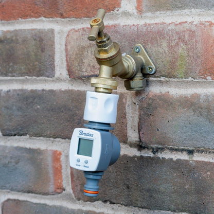 Digital Garden Tap Water Flow Meter Counter Measure, Click Lock Quick Connection