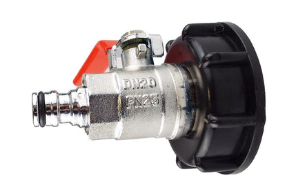 IBC Tank 2" S60X6 Thread + Full Flow Valve Quick Connector Hozelock Compatible