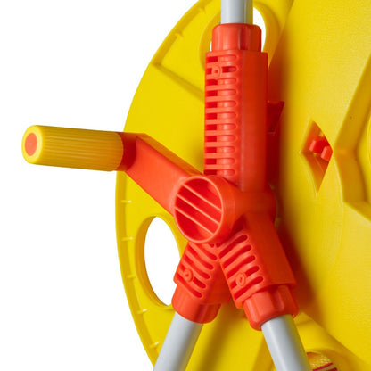 Hose Pipe Storage Reel Holder with 15m Premium 6-Layer Yellow Hose