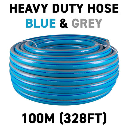 100m Blue Supreme+ 1/2" Reinforced Hose Pipe Connection Kit