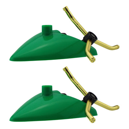 Rotating Small Lawn Green Leaf Sprinkler Garden Plants Watering Spinning 2 PACK