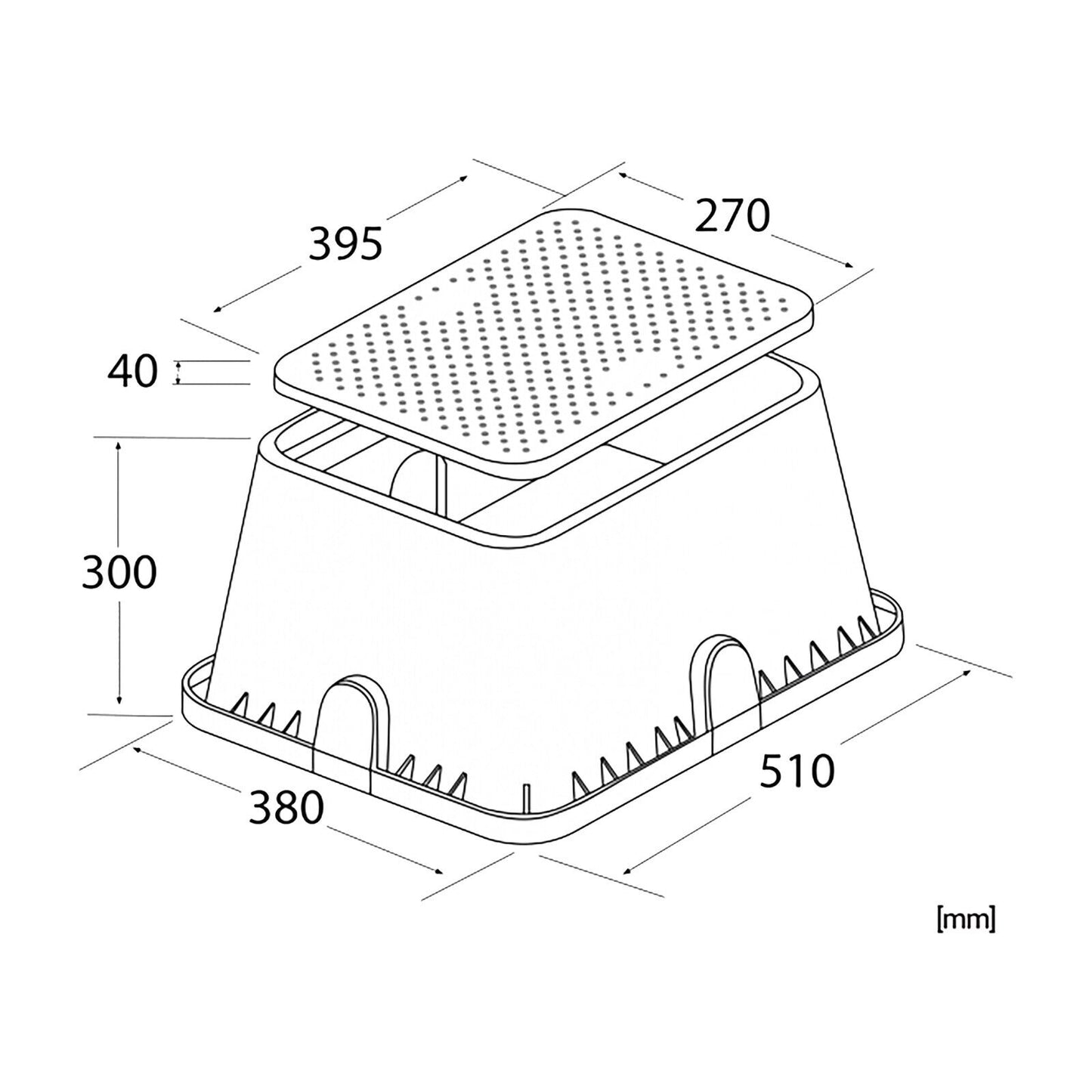 Heavy Duty VALVE BOX, Underground Irrigation Lawn Sprinkler Valve Protect Cover