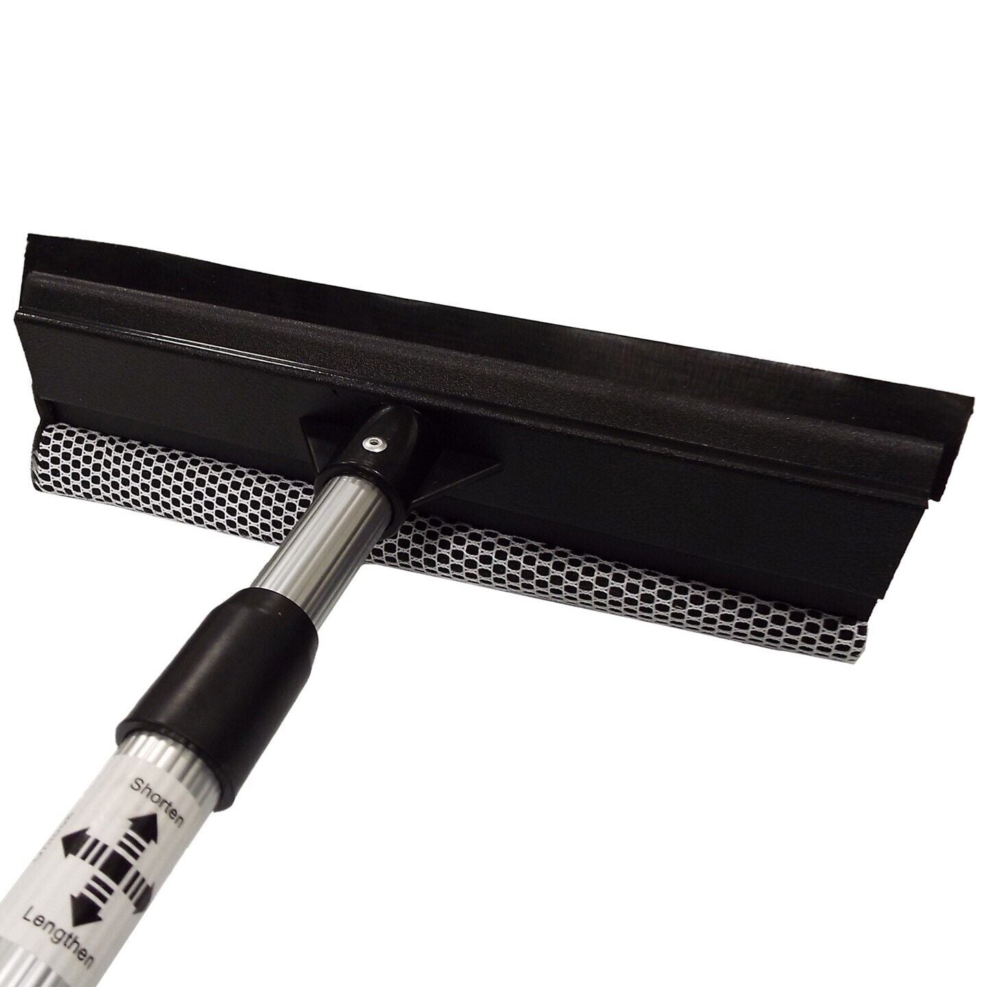 Telescopic Window Cleaning Lance, Water Squeegee Glass Blade Wiper Sponge Dryer